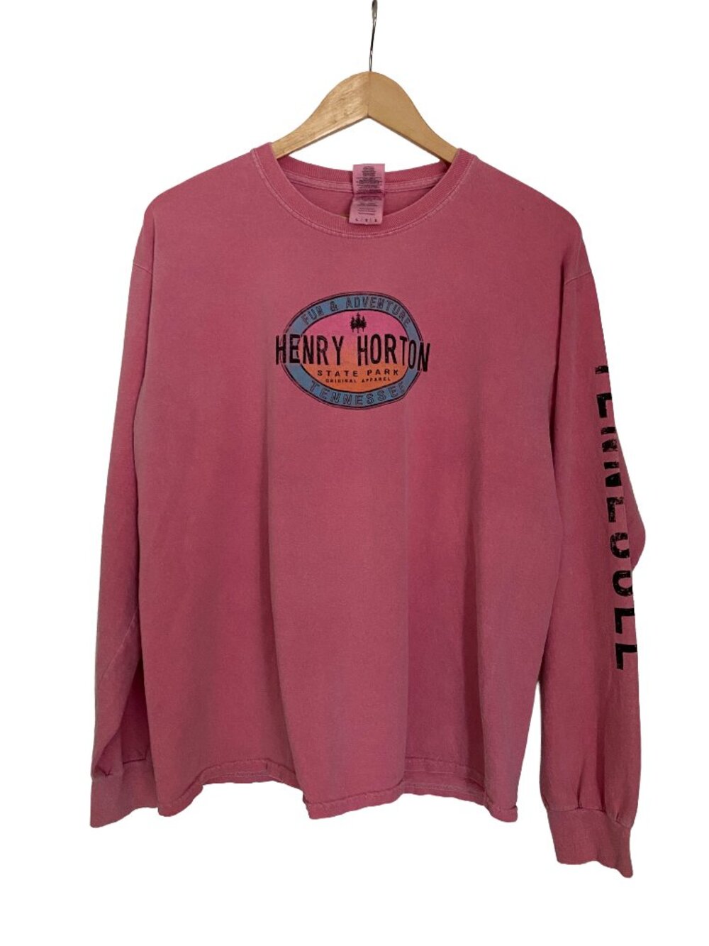 Henry Horton State Park Tennessee - Pink Long Sleeve Graphic T-Shirt - Size L